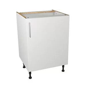 Wickes Seville White Gloss Fitted Base Unit - 600 mm