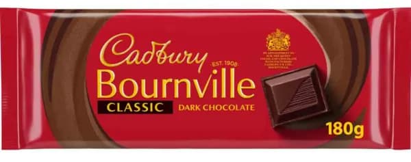 Cadbury Gifts Direct Cadbury Bournville Chocolate Bar 180g 131278