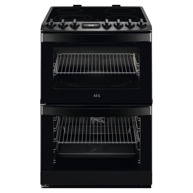 AEG CCB6741MCB 60cm Double Oven Electric Ceramic - Black 948904353 Black