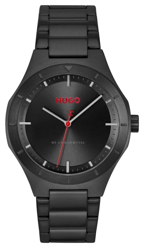 HUGO 1530450 #LIT Three-Hand Quartz (42mm) Black Dial / Watch